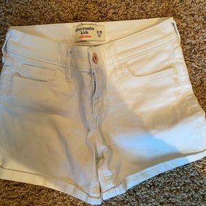 Girls White Jean shorts